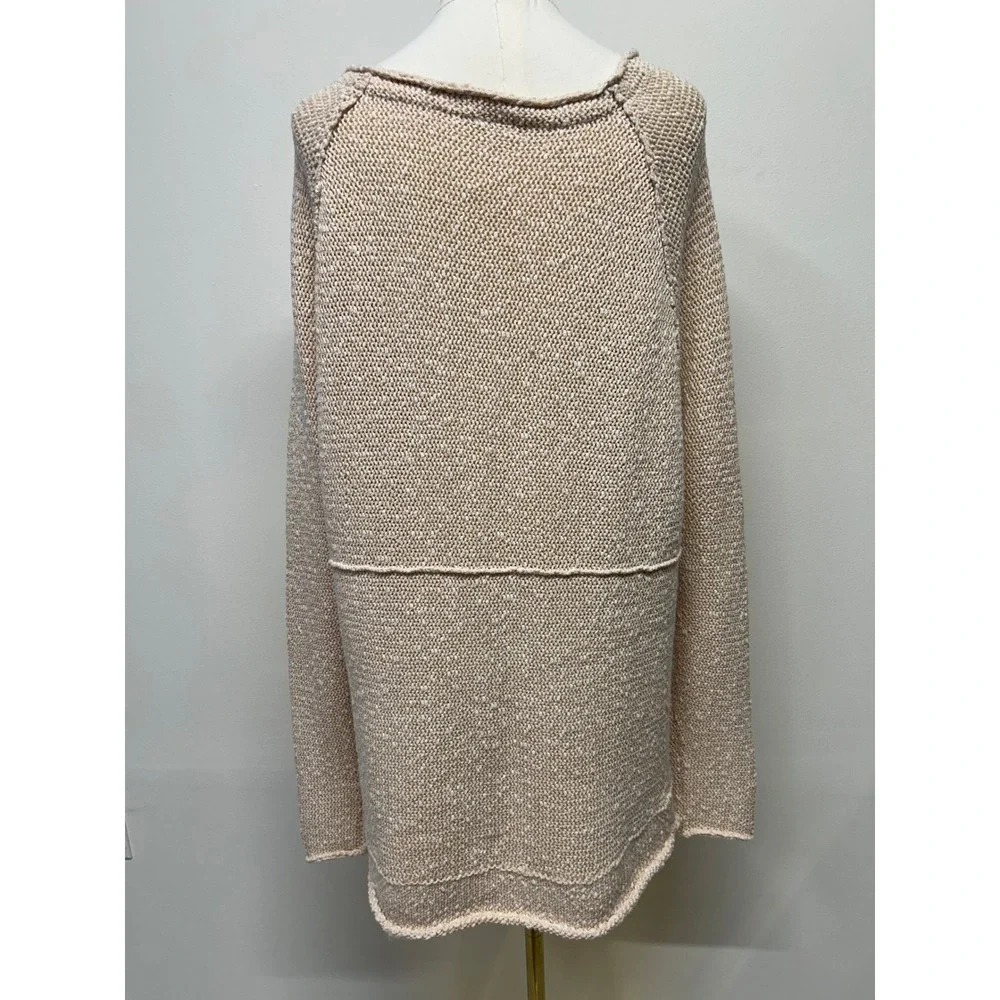 Free People Bright Lights Open Knit Dolman Sweater Cream Medium Beach Coastal